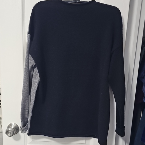 CHARLIE B Black Sweater with Lace-Up Accent - Picture 4 of 4